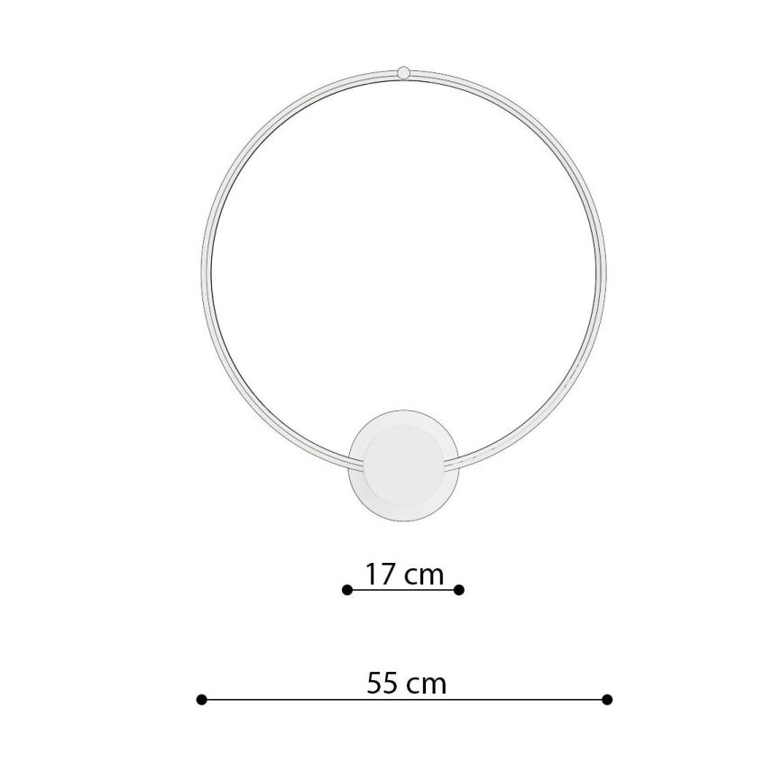 Thoro TH.222 - Светодиодный потолочный светильник RIO LED/30W/230V CRI 90 3000K диаметр 55 см золотистый