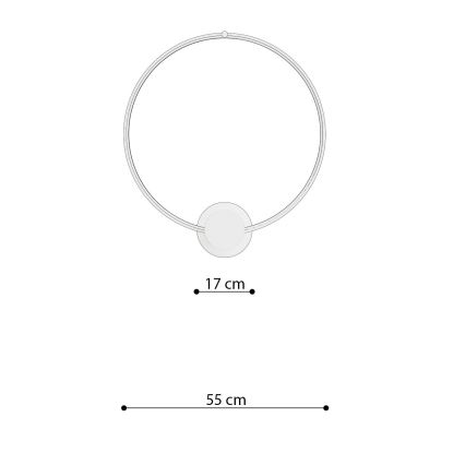 Thoro TH.223 - Светодиодный потолочный светильник RIO LED/30W/230V CRI 95 4000K диаметр 55 см золотистый