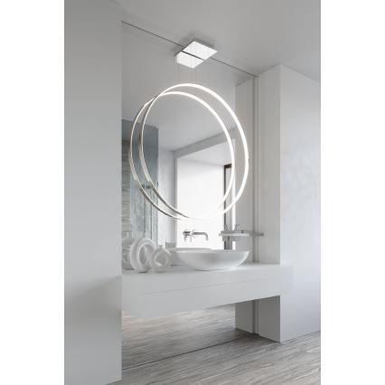 Thoro TH.249 - Светодиодная подвесная люстра RIO LED/50W/230V CRI 90 4000K диаметр 78 см блестящий хром