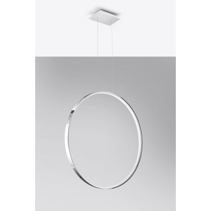 Thoro TH.249 - Светодиодная подвесная люстра RIO LED/50W/230V CRI 90 4000K диаметр 78 см блестящий хром