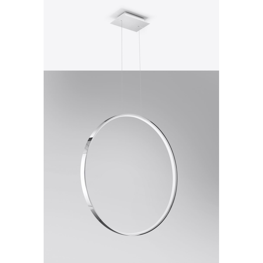 Thoro TH.249 - Светодиодная подвесная люстра RIO LED/50W/230V CRI 90 4000K диаметр 78 см блестящий хром