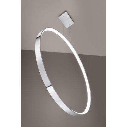 Thoro TH.249 - Светодиодная подвесная люстра RIO LED/50W/230V CRI 90 4000K диаметр 78 см блестящий хром