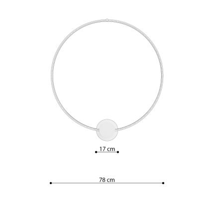 Thoro TH.252 - Светодиодный потолочный светильник RIO LED/50W/230V CRI 90 3000K диаметр 78 см золотистый