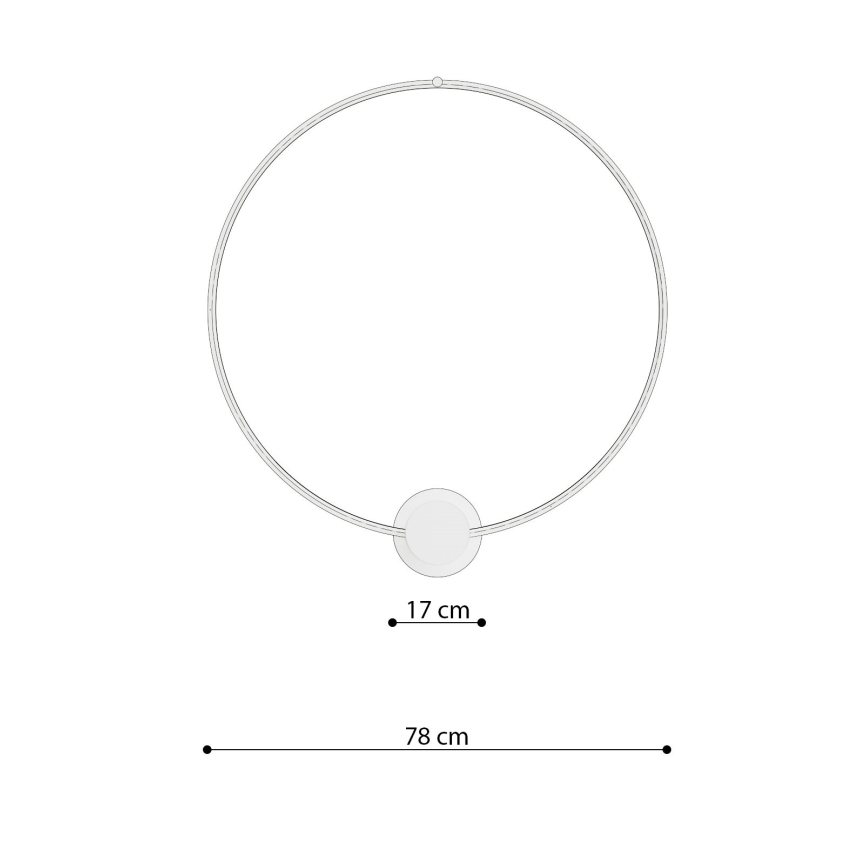Thoro TH.252 - Светодиодный потолочный светильник RIO LED/50W/230V CRI 90 3000K диаметр 78 см золотистый