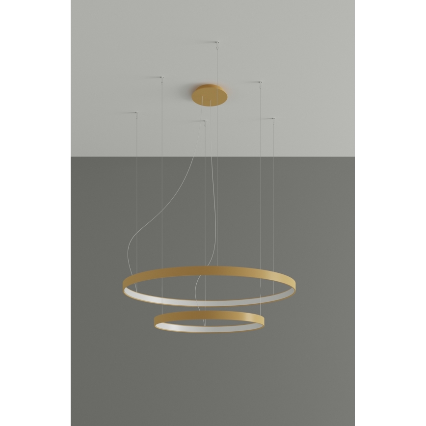 Thoro TH.268 - LED люстра на тросе RIO LED/80W/230V CRI 95 4000K золотистая