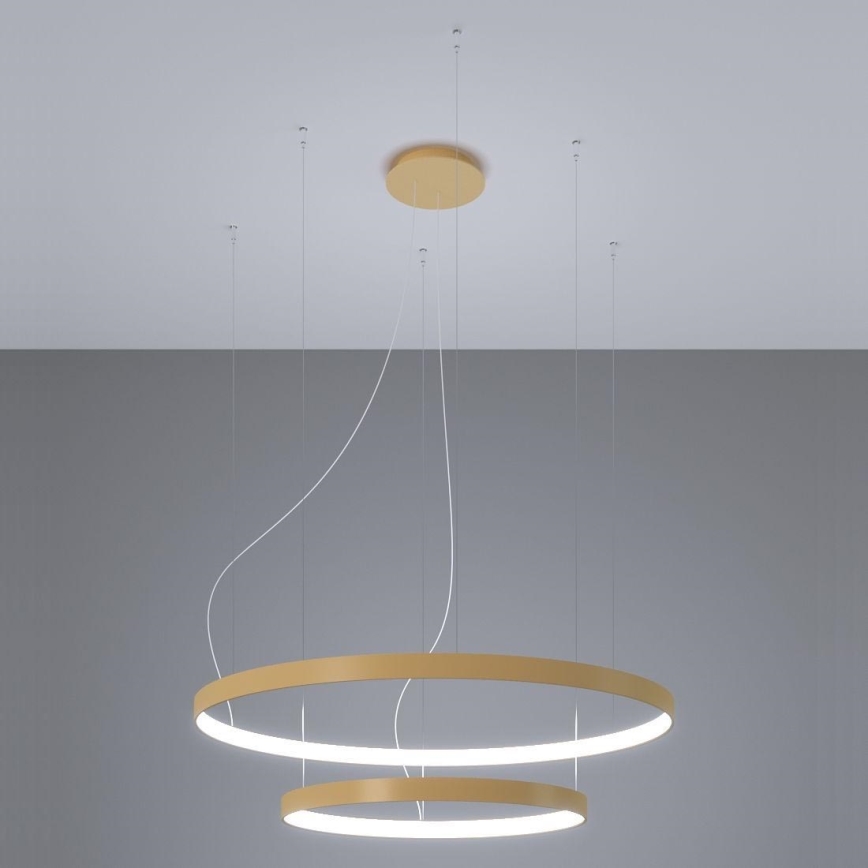 Thoro TH.268 - Світлодіодна підвісна люстра RIO LED/80W/230V CRI 95 4000K золотий