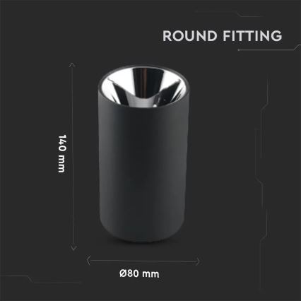 Точечный светильник 1xGU10/35W/230V черный/серебряный