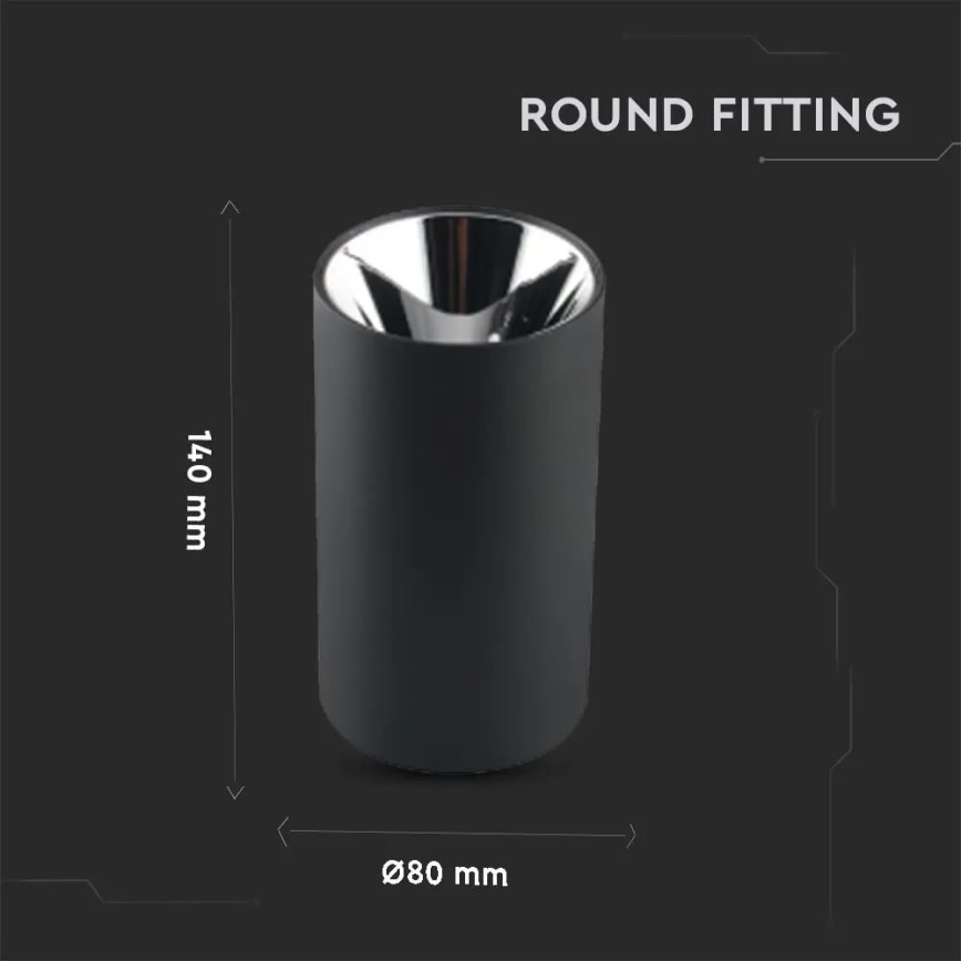 Точечный светильник 1xGU10/35W/230V черный/серебряный