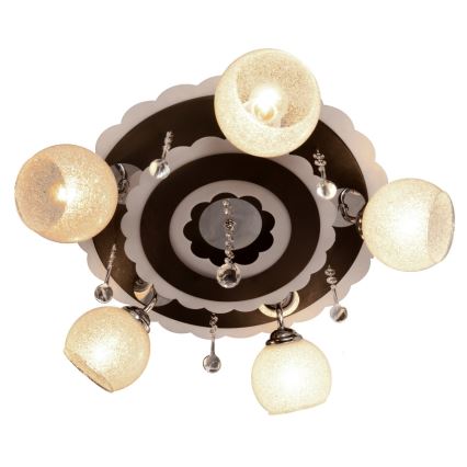 Точечный светильник ARONA 5xE27/15W/230V+LED черный