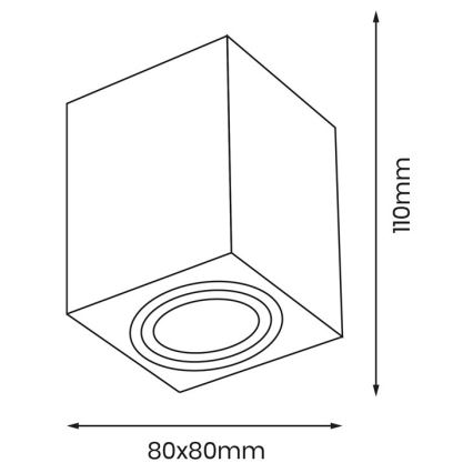Точечный светильник BIMA 1xGU10/25W/230V квадратный, белый