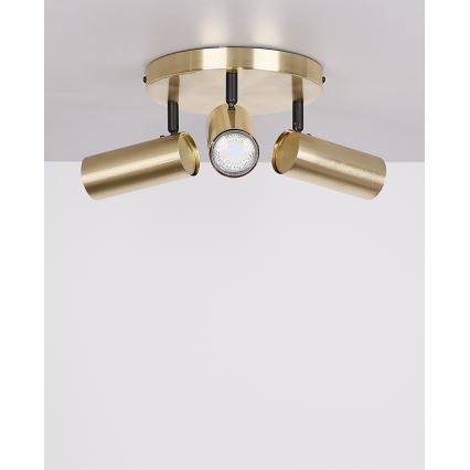 Точечный светильник COLLY 3xGU10/15W/230V золотистый