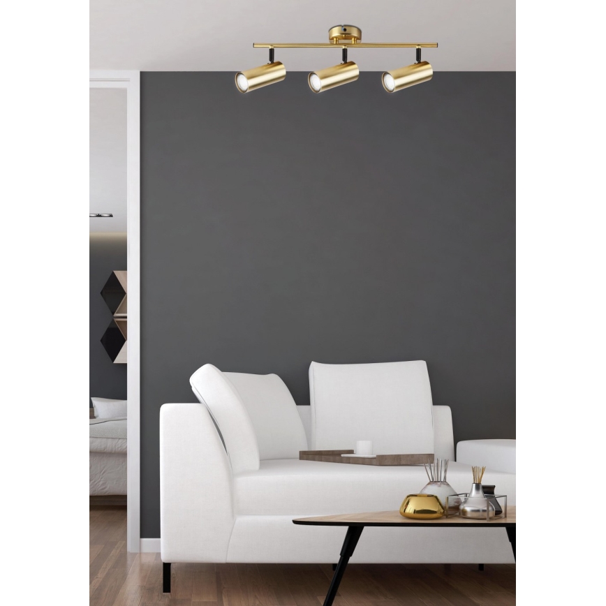 Точечный светильник COLLY 3xGU10/15W/230V золотистый