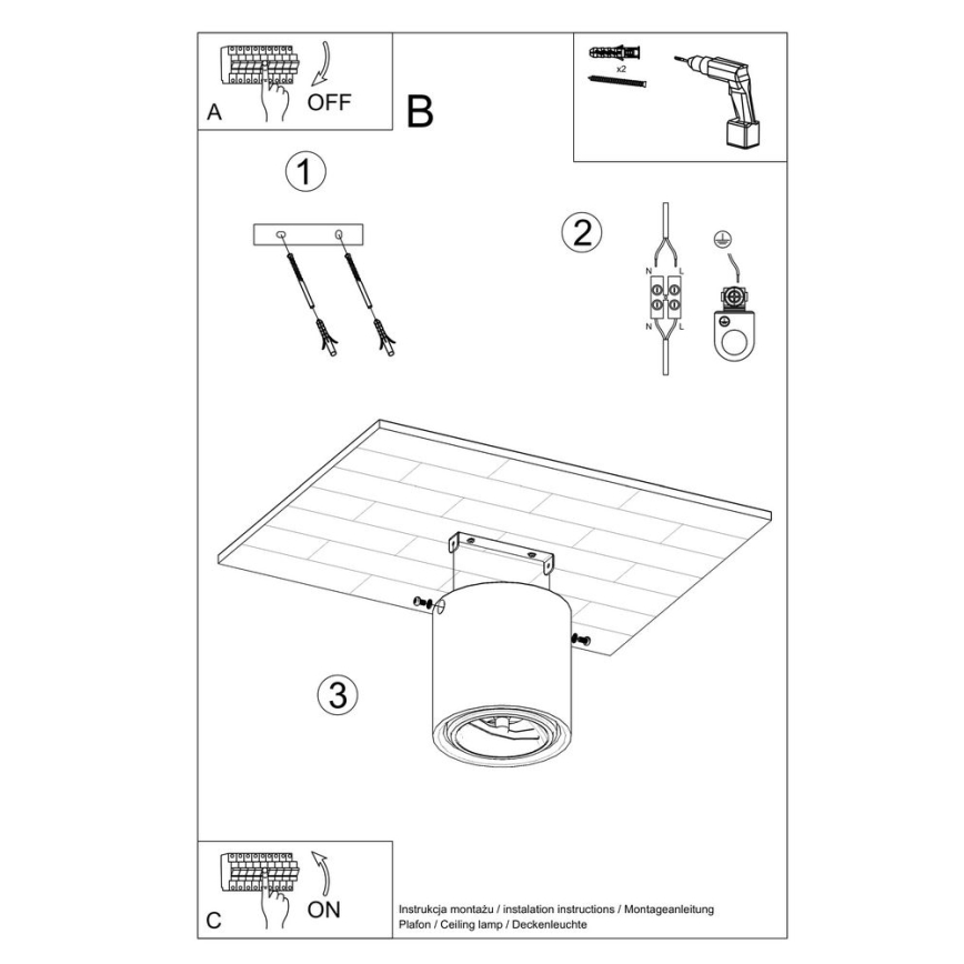 Точечный светильник CULLO 1xGU10/40W/230V