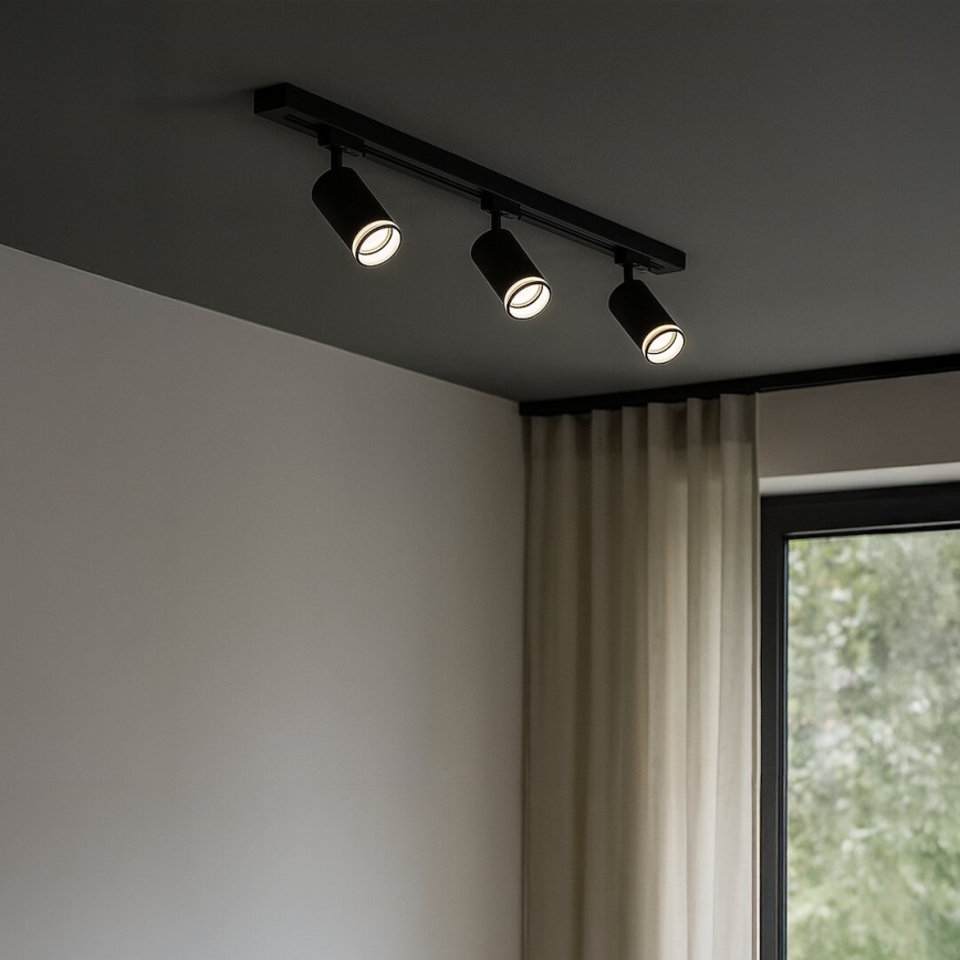 Точечный светильник для однофазной трековой системы PIPE 1xGU10/10W/230V черный