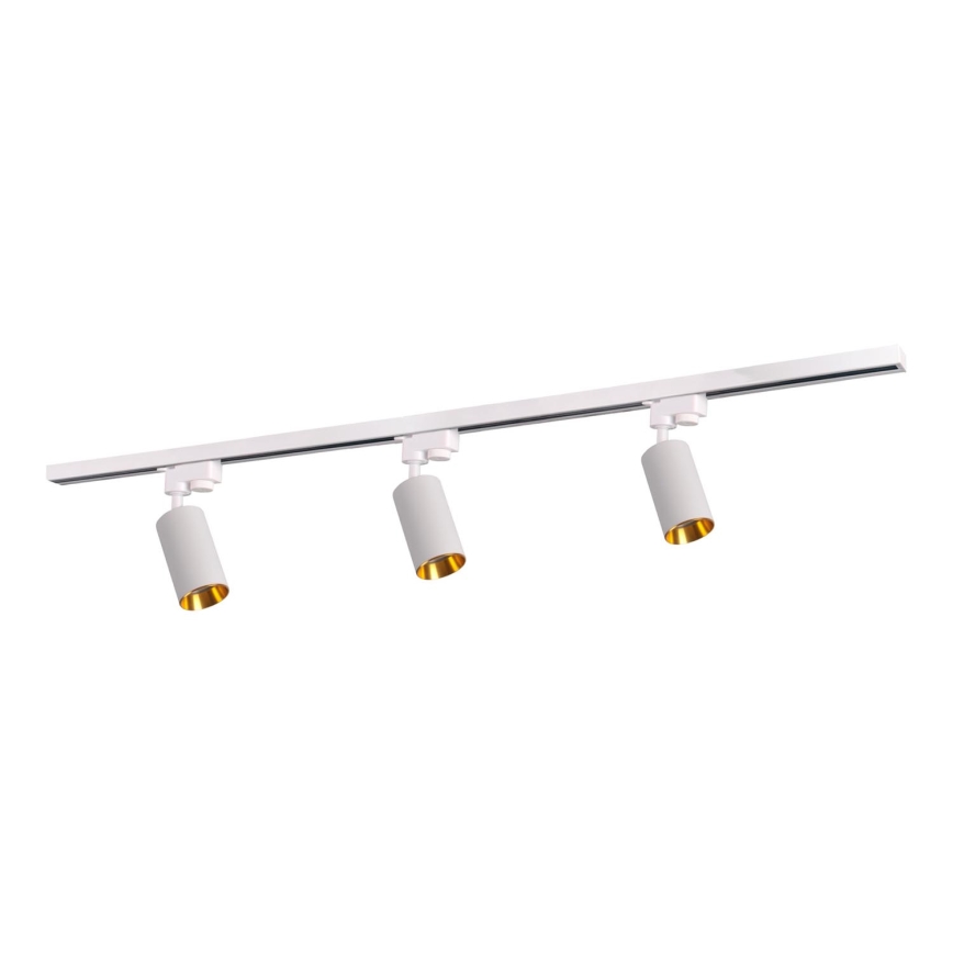 Точечный светильник для трековой системы MARIBEL 3xGU10/10W/230V +1 м рейка система белый