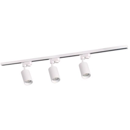 Точечный светильник для трековой системы MARIBEL 3xGU10/10W/230V +1 м рейка система белый