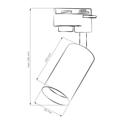 Точечный светильник для трековой системы MARIBEL 3xGU10/10W/230V +1 м рейка система белый