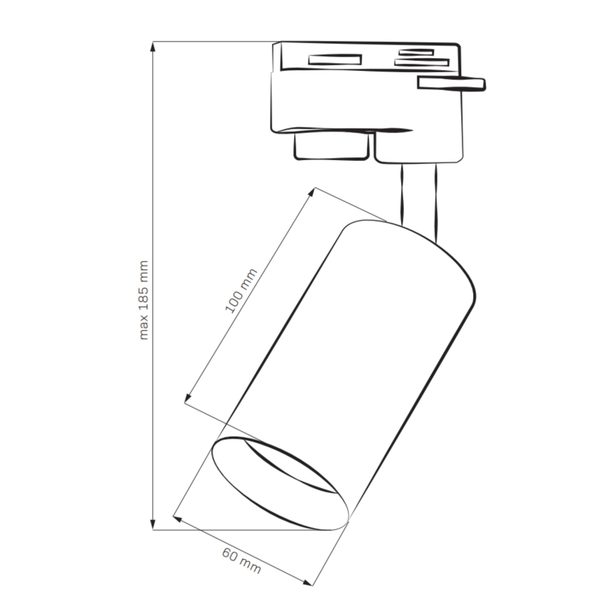 Точечный светильник для трековой системы MARIBEL 3xGU10/10W/230V +1 м рейка система белый