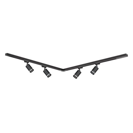 Точечный светильник для трековой системы PIPE 4xGU10/10W/230V 2x1 м черный