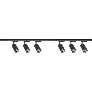 Точечный светильник для трековой системы PIPE 6xGU10/10W/230V, чёрный