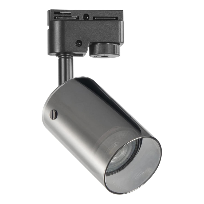 Точечный светильник для трековой системы SMOKY 3xGU10/10W/230V + 1 м трековая система черный