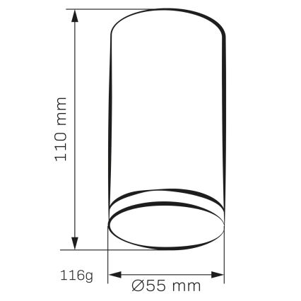 Точечный светильник для ванной комнаты TURYN 1xGU10/10W/230V IP44 черный