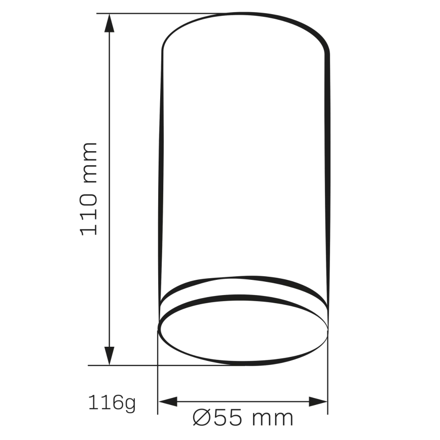 Точечный светильник для ванной комнаты TURYN 1xGU10/10W/230V IP44 черный