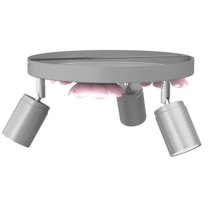Точечный светильник FLOWER 3xGU10/8W/230V матовый хром