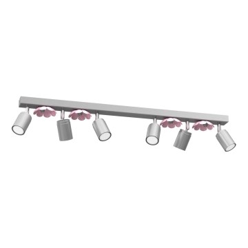 Точечный светильник FLOWER 6xGU10/8W/230V матовый хром