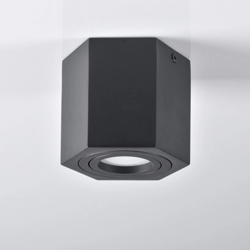 Точечный светильник HEXAGON 1xGU10/10W/230V черный