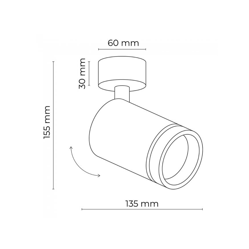 Точечный светильник JET 1xGU10/10W/230V черный