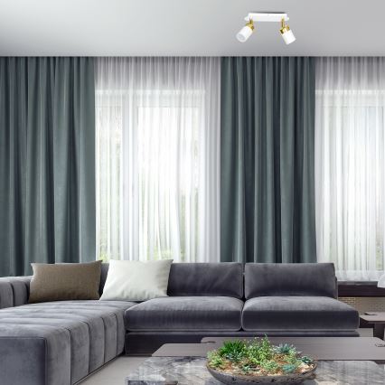 Точечный светильник JOKER 2xGU10/25W/230V белый/золотой