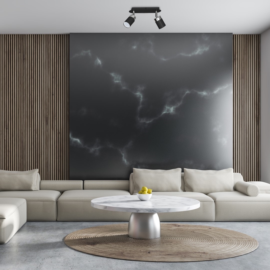 Точечный светильник JOKER 2xGU10/25W/230V чёрный/глянцевый хром