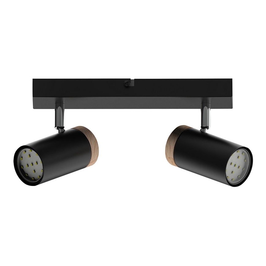 Точечный светильник LAGOS 2xGU10/15W/230V черный/коричневый