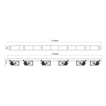 Точечный светильник NEO 6xGU10/8W/230V белый