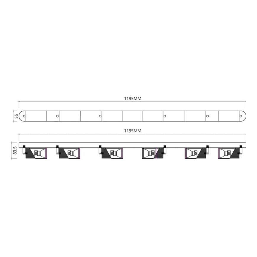 Точечный светильник NEO 6xGU10/8W/230V белый