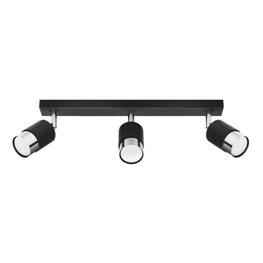 Точечный светильник NERO 3xGU10/40W/230V черный/блестящий хром