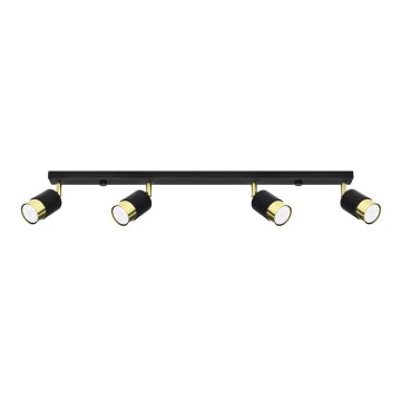 Точечный светильник NERO 4xGU10/40W/230V черный/золотой