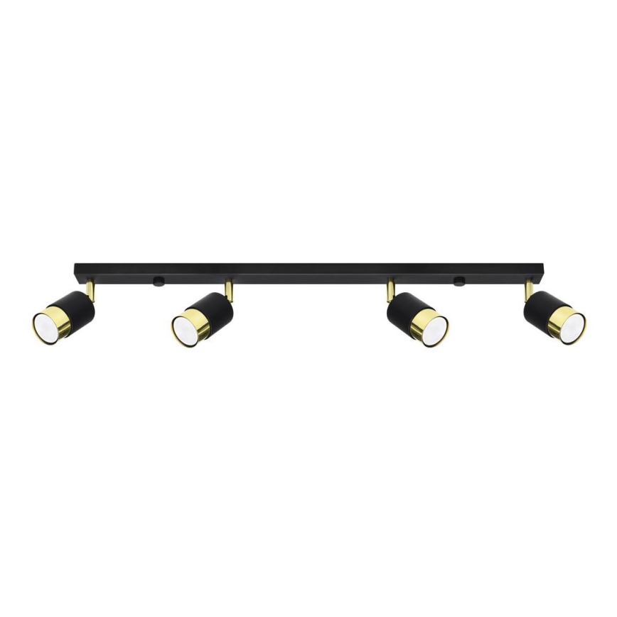 Точечный светильник NERO 4xGU10/40W/230V черный/золотой