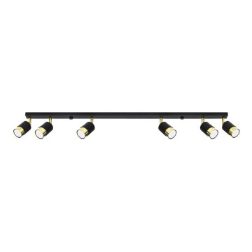 Точечный светильник NERO 6xGU10/40W/230V черный/золотой