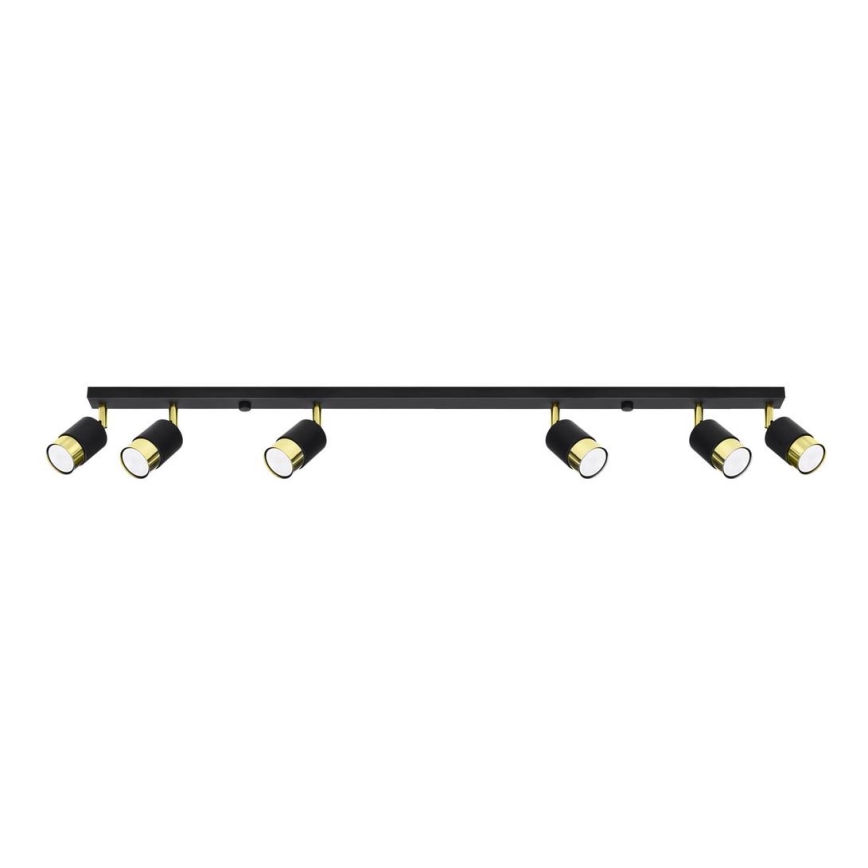 Точечный светильник NERO 6xGU10/40W/230V черный/золотой