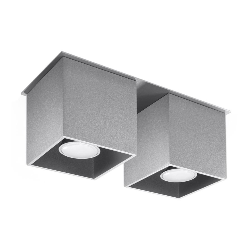 Точечный светильник QUAD 2 2xGU10/40W/230V серый