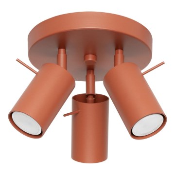 Точечный светильник RING 3xGU10/10W/230V красный