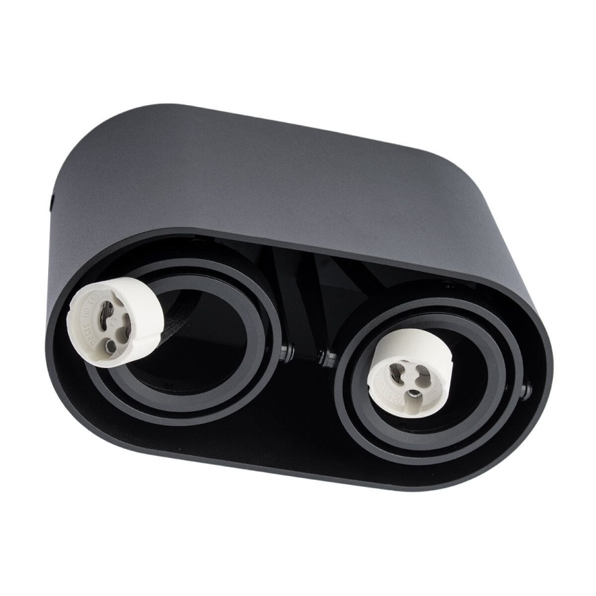 Точечный светильник SIROK 2xGU10/30W/230V черный