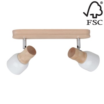 Точечный светильник SVANTJE 2xE14/40W/230V береза - сертифицировано FSC