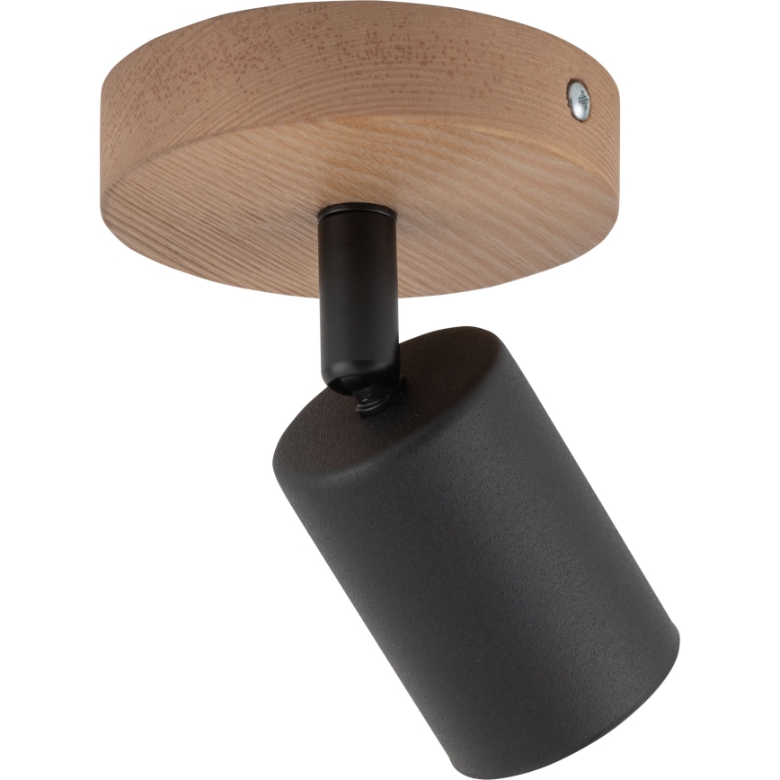 Точечный светильник TOP WOOD 1xGU10/10W/230V черный/дерево