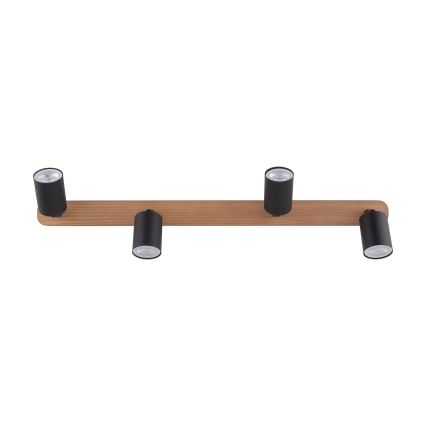 Точечный светильник TOP WOOD 4xGU10/10W/230V черный/дерево