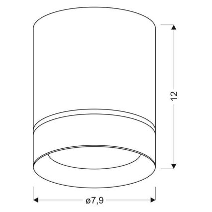 Точечный светильник TUBA 1xGU10/15W/230V белый
