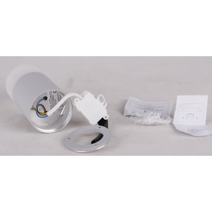 Точечный светильник TUBA 1xGU10/15W/230V серый/белый