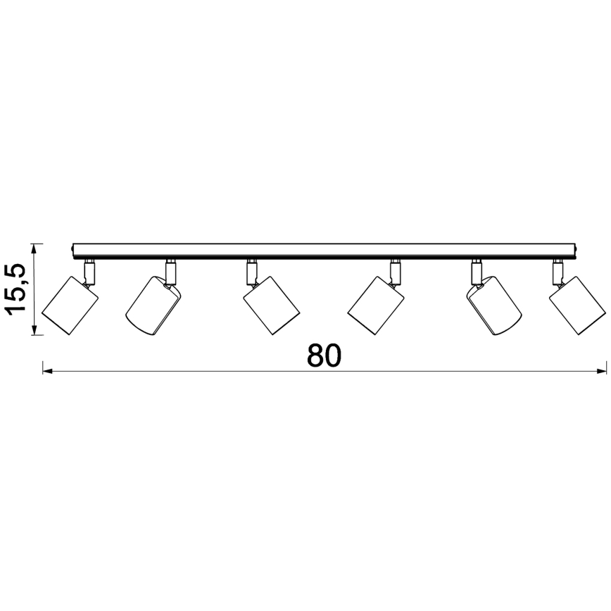 Точечный светильник TULON 6xGU10/8W/230V белый/дуб